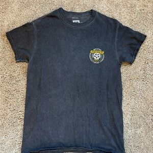 Brixton Charcoal Tee with Yellow Graphic